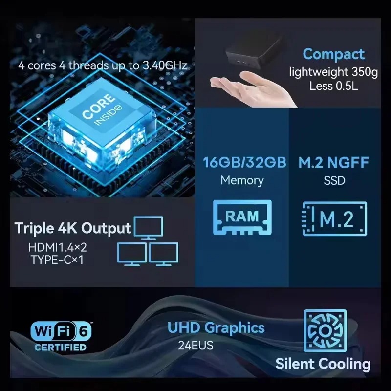 Intel Core i3 6100 MINI PC Gor – Pc Gaming Intel recenzja i cena