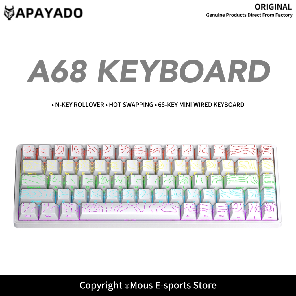 APAYADO A68 Przewodowa Klawiat – Pc Gaming Pink recenzja i cena